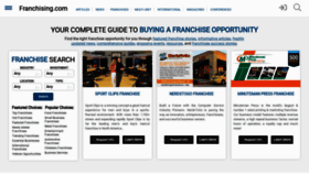 What Franchising.com website looked like in 2021 (3 years ago)