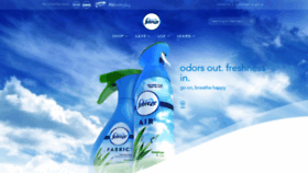 What Febreze.com website looked like in 2021 (3 years ago)