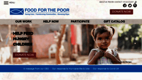 What Foodforthepoor.org website looked like in 2021 (3 years ago)