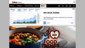 What Foodchannel.com website looked like in 2021 (3 years ago)