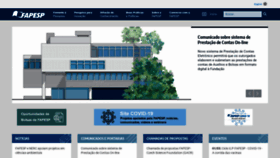 What Fapesp.br website looked like in 2021 (3 years ago)