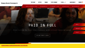 What Ferris.edu website looked like in 2021 (3 years ago)