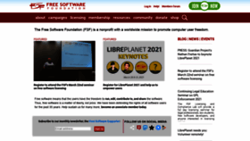 What Fsf.org website looked like in 2021 (3 years ago)