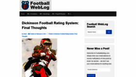 What Footballweblog.com website looked like in 2021 (4 years ago)
