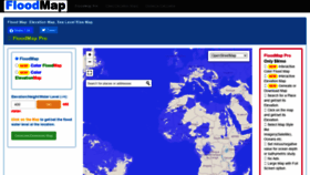 What Floodmap.net website looked like in 2021 (3 years ago)