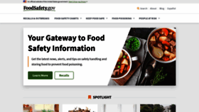 What Foodsafety.gov website looked like in 2021 (3 years ago)