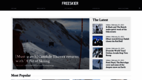 What Freeskier.com website looked like in 2021 (3 years ago)