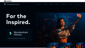What Filmora.wondershare.net website looked like in 2021 (3 years ago)
