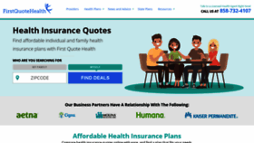 What Firstquotehealth.com website looked like in 2021 (3 years ago)