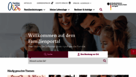 What Familienportal.de website looked like in 2021 (4 years ago)