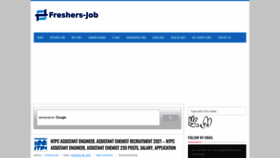What Freshers-job.com website looked like in 2021 (3 years ago)