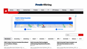 What Freshhiring.com website looked like in 2021 (3 years ago)