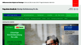 What Frag-einen-anwalt.de website looked like in 2021 (4 years ago)