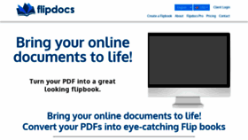 What Flipdocs.com website looked like in 2021 (3 years ago)