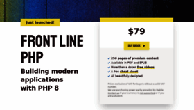 What Front-line-php.com website looked like in 2021 (3 years ago)