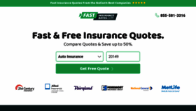 What Fastinsurancerates.com website looked like in 2021 (3 years ago)