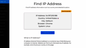 What Find-ip.net website looked like in 2021 (3 years ago)
