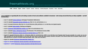 What Freemathtexts.org website looked like in 2021 (3 years ago)