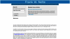 What Franknelte.net website looked like in 2021 (3 years ago)