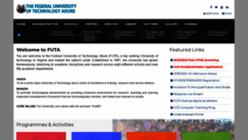 What Futa.edu.ng website looked like in 2021 (3 years ago)