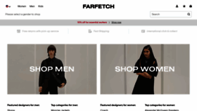 What Farfetch.com website looked like in 2021 (3 years ago)