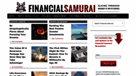 What Financialsamurai.com website looked like in 2021 (3 years ago)