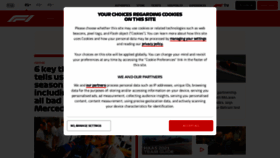 What Formula1.com website looked like in 2021 (3 years ago)