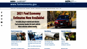What Fueleconomy.gov website looked like in 2021 (3 years ago)
