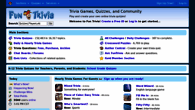 What Funtrivia.com website looked like in 2021 (3 years ago)