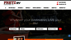 What Fretzrv.com website looked like in 2021 (3 years ago)