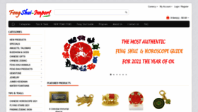 What Fengshui-import.com website looked like in 2021 (3 years ago)