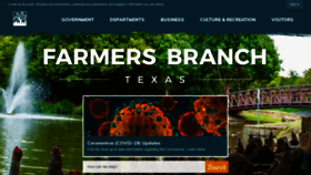 What Farmersbranchtx.gov website looked like in 2021 (3 years ago)