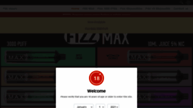 What Fizzvapor.com website looked like in 2021 (3 years ago)