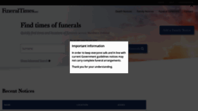 What Funeraltimes.com website looked like in 2021 (3 years ago)