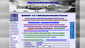 What Free-barcode.com website looked like in 2021 (4 years ago)