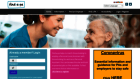What Find-a-pa.co.uk website looked like in 2021 (4 years ago)