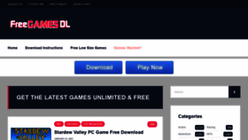 What Freegamesdl.net website looked like in 2021 (3 years ago)