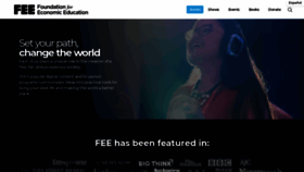 What Fee.org website looked like in 2021 (3 years ago)