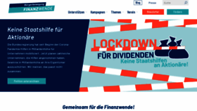 What Finanzwende.de website looked like in 2021 (3 years ago)