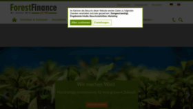 What Forestfinance.de website looked like in 2021 (3 years ago)