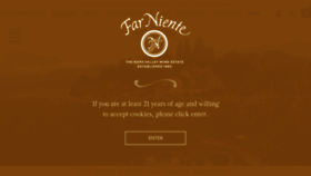 What Farniente.com website looked like in 2021 (3 years ago)