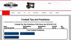 What Footballincider.com website looked like in 2021 (3 years ago)