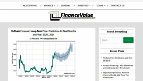 What Financevalue.net website looked like in 2021 (3 years ago)