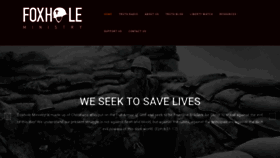 What Foxholeministry.com website looked like in 2021 (3 years ago)