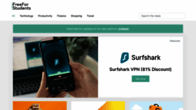 What Freeforstudents.org website looked like in 2021 (4 years ago)
