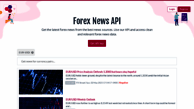 What Forexnewsapi.com website looked like in 2021 (3 years ago)