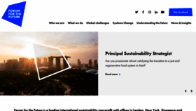 What Forumforthefuture.org website looked like in 2021 (4 years ago)