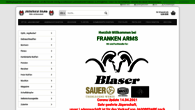 What Franken-arms.de website looked like in 2021 (3 years ago)