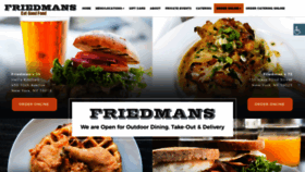 What Friedmansrestaurant.com website looked like in 2021 (2 years ago)