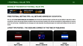 What Footballvaluetips.com website looked like in 2021 (3 years ago)